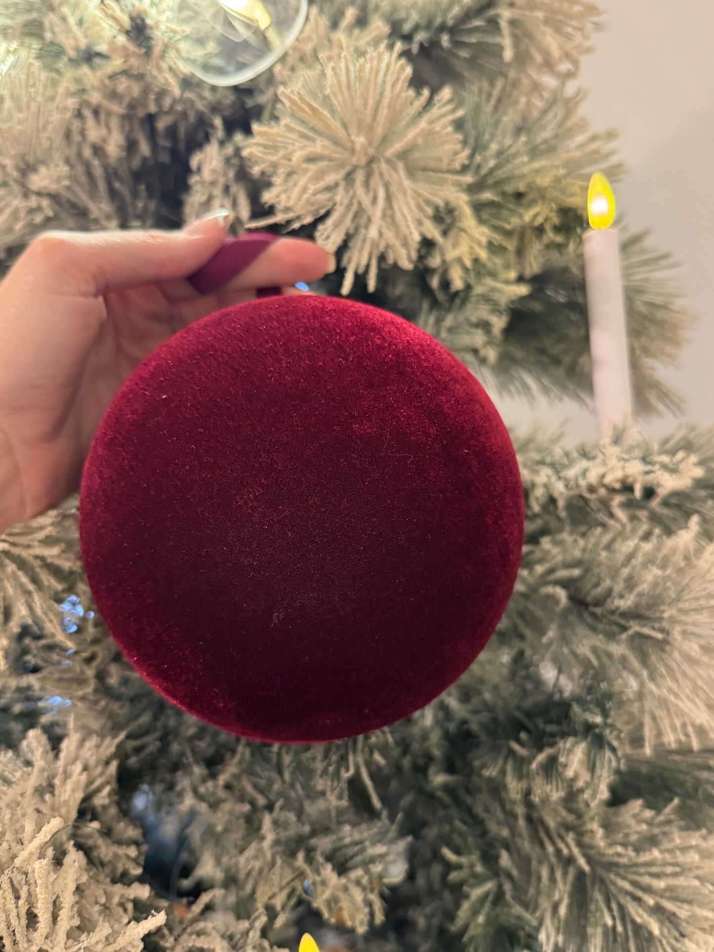 Esferas vino terciopelo VR / Burgundy velvet balls VR