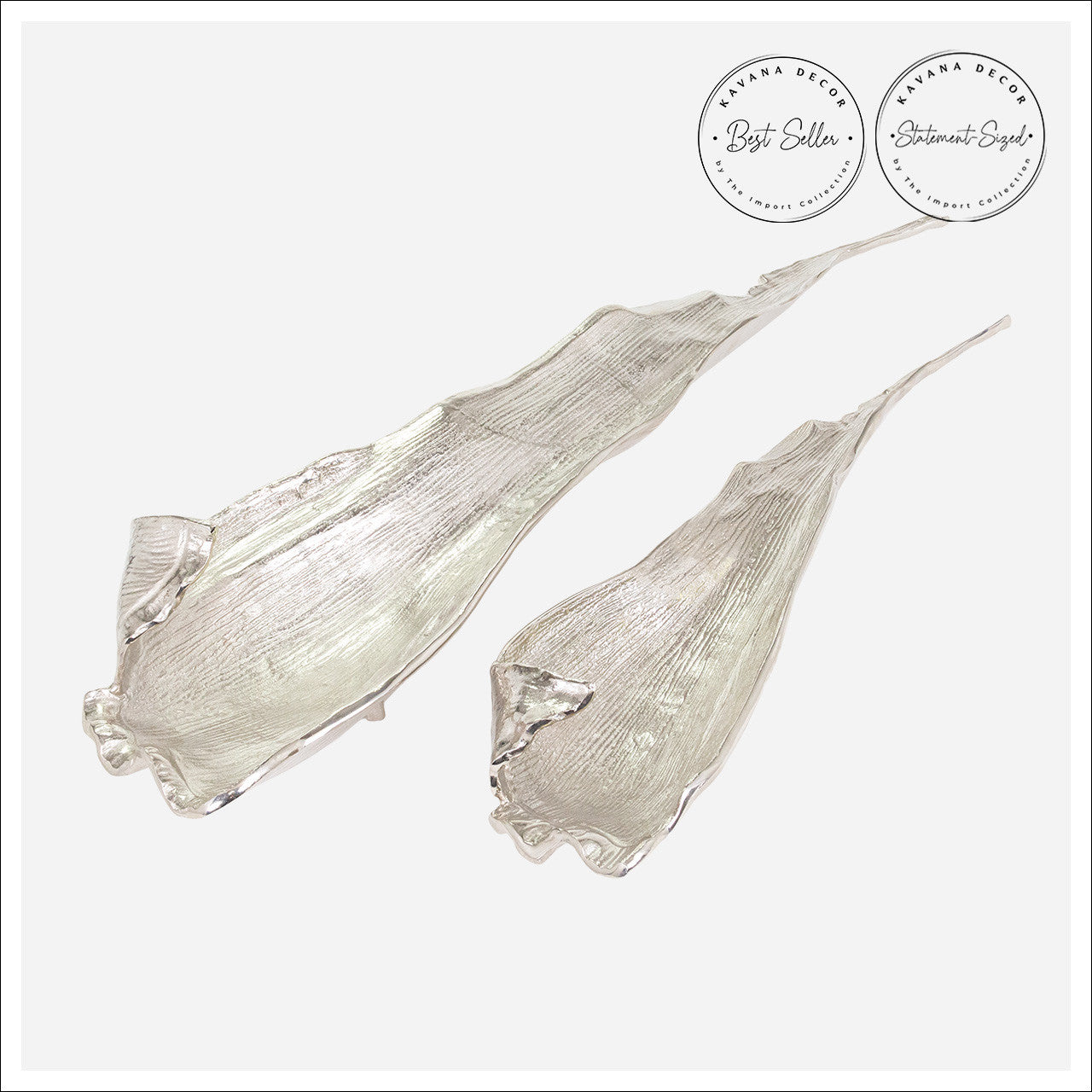 Charolas pluma plateadas HONOR