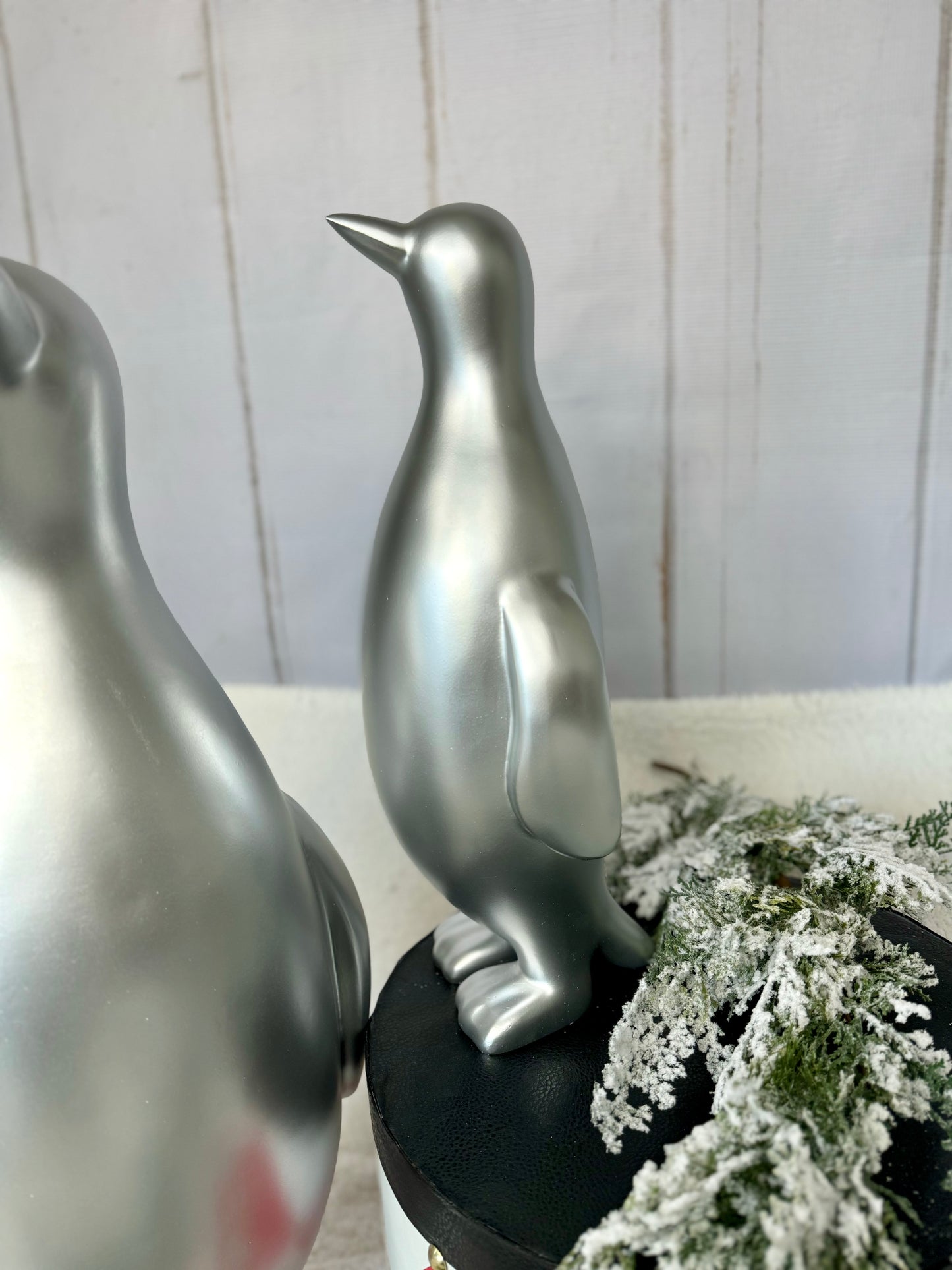 Pinguinos Plata set 2 / Penguins silver set of 2