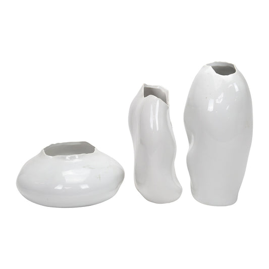 Set floreros blancos MINIMAL