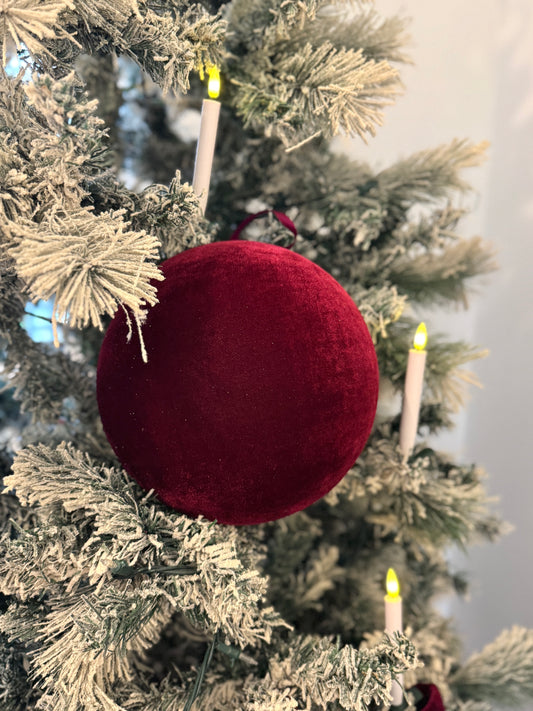 Esferas vino terciopelo VR / Burgundy velvet balls VR