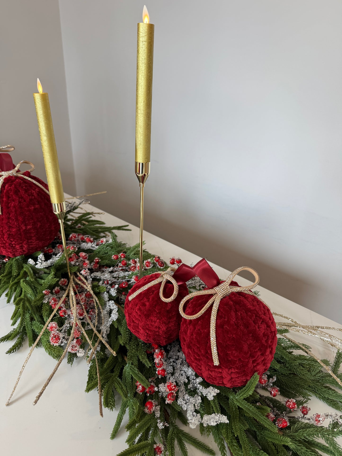 Guirnalda decorada vino / Decorated garland burgundy