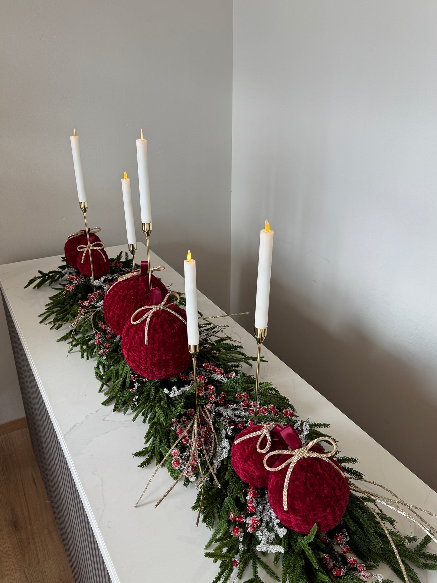 Guirnalda decorada vino / Decorated garland burgundy