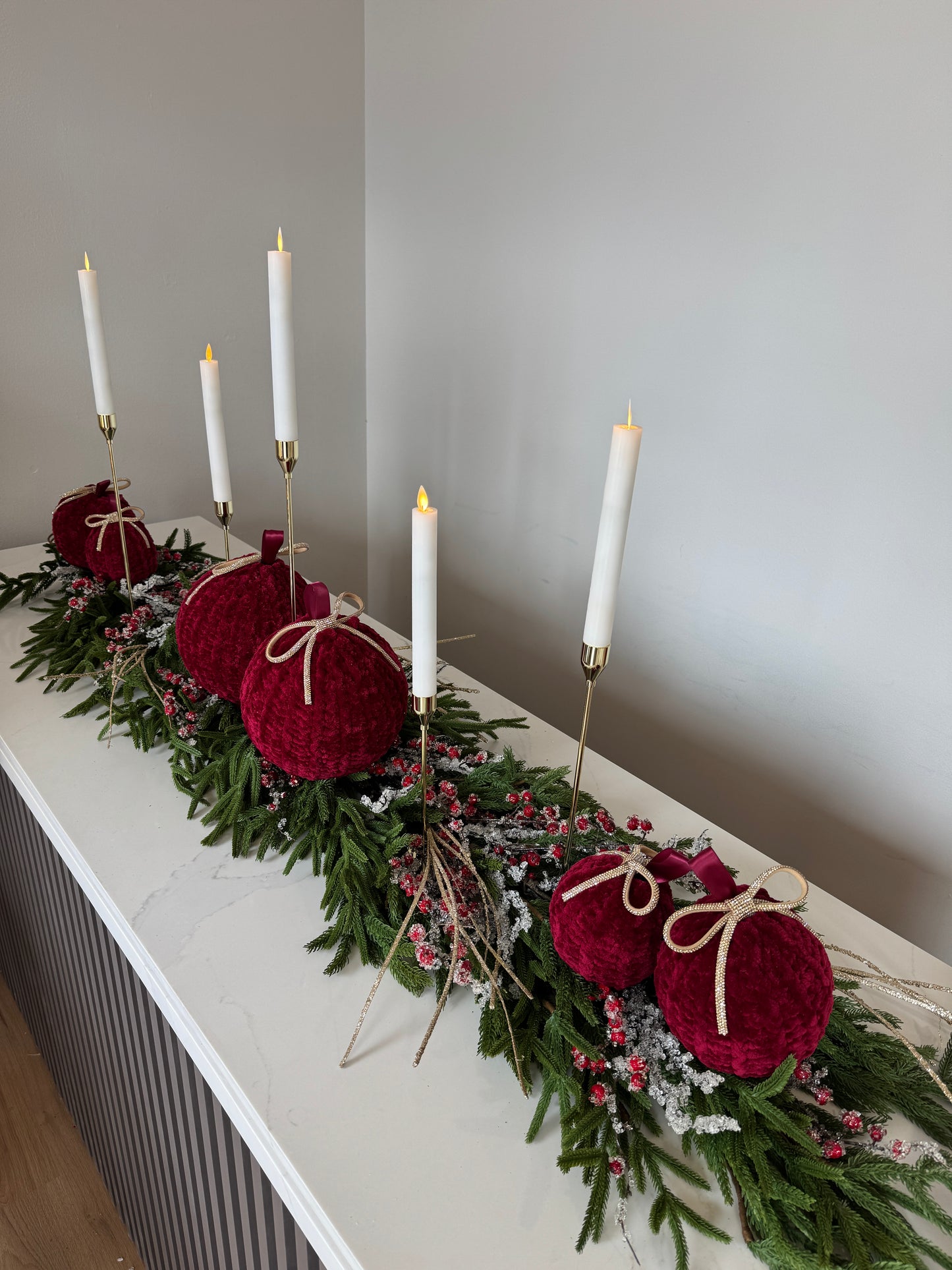 Guirnalda decorada vino / Decorated garland burgundy