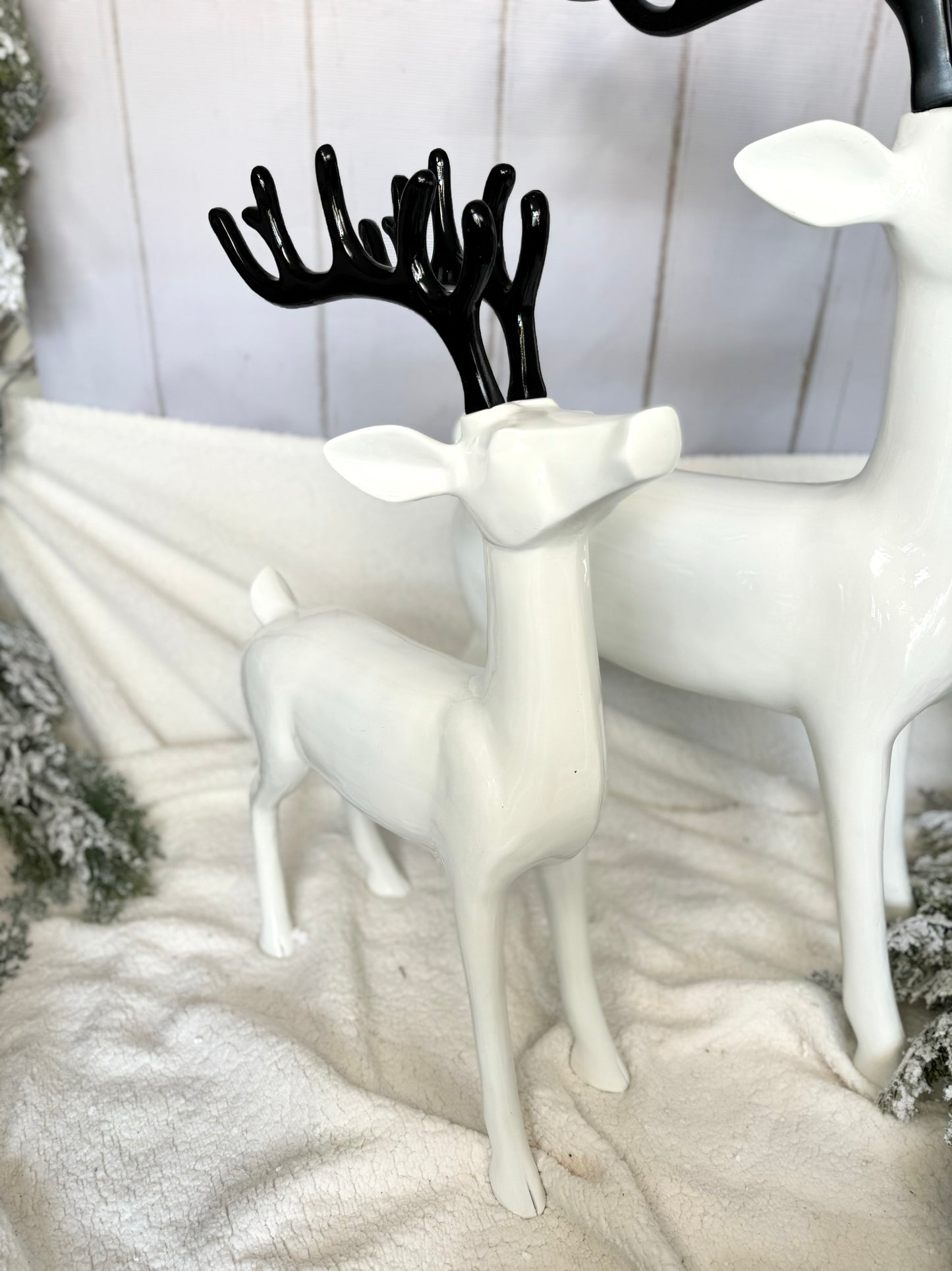 Venados blanco y negro 3 tamaños / White and black deers 3 sizes