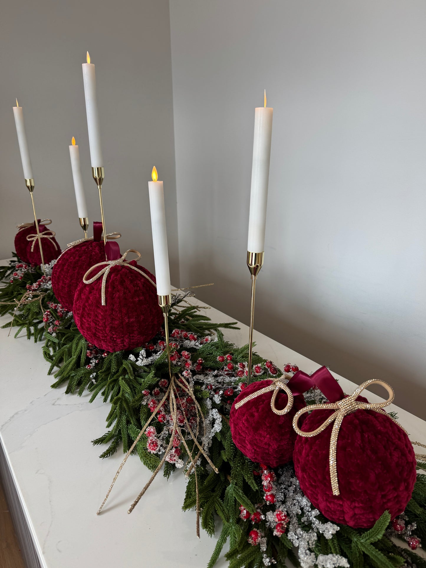 Guirnalda decorada vino / Decorated garland burgundy
