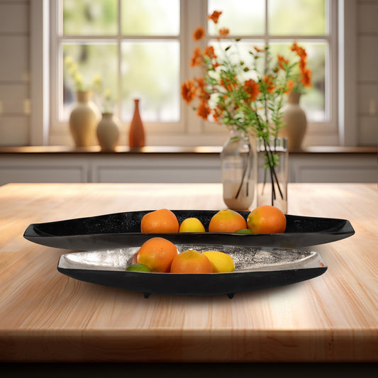 Charolas negro con plateado PETRA