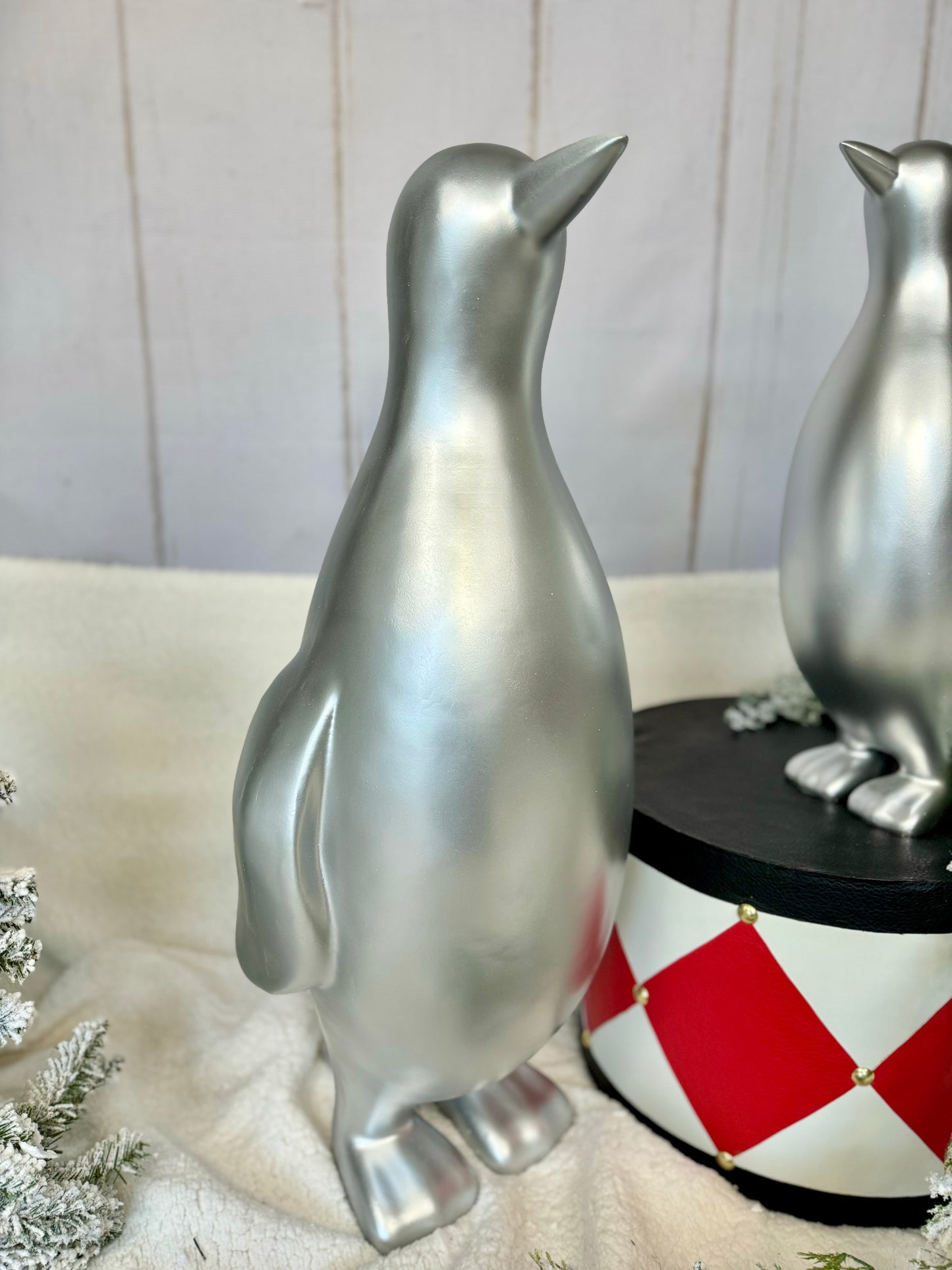 Pinguinos Plata set 2 / Penguins silver set of 2