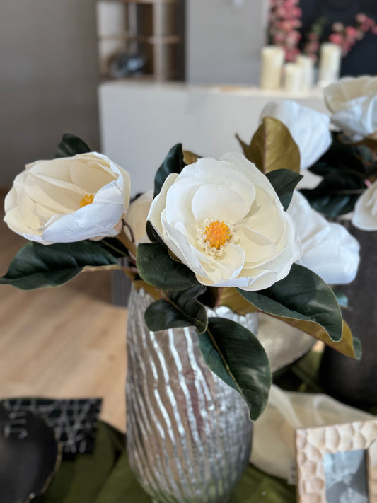 Flor MAGNOLIA blanca Real Touch VR