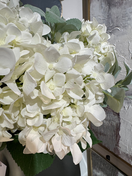 Flor HORTENSIA blancas chica