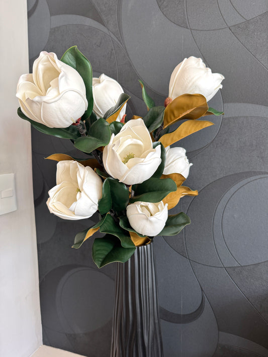 Flor MAGNOLIA blanca Real Touch VR