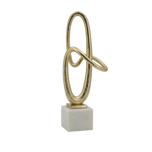 Escultura dorada con mármol YAO