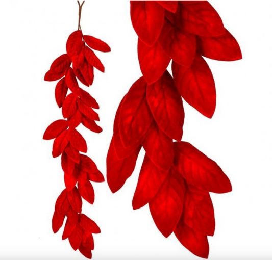 Guirnalda hojas rojas / Red leaf garland