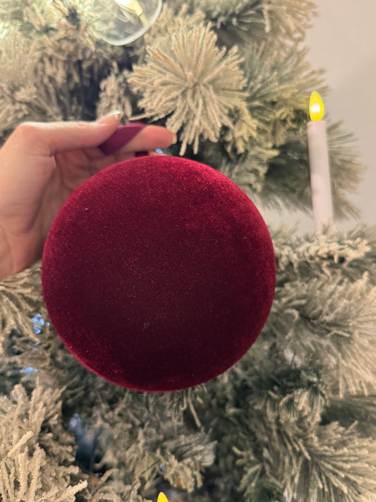 Esferas vino terciopelo VR / Burgundy velvet balls VR