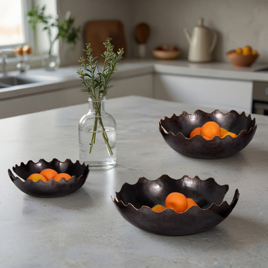 Set de 3 bowls de metal