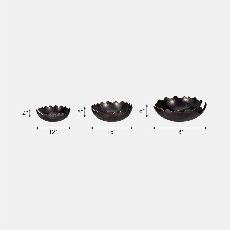 Set de 3 bowls de metal
