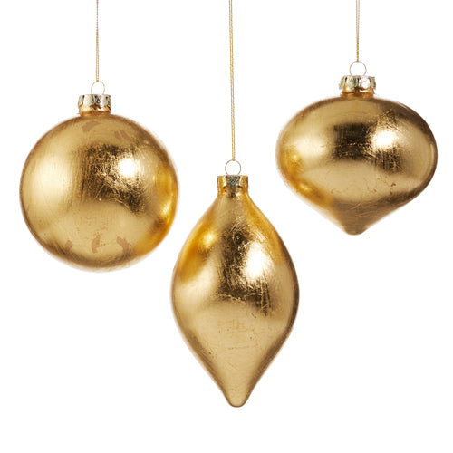 Esferas doradas de vidrio VR / Gold Glass ornaments VR