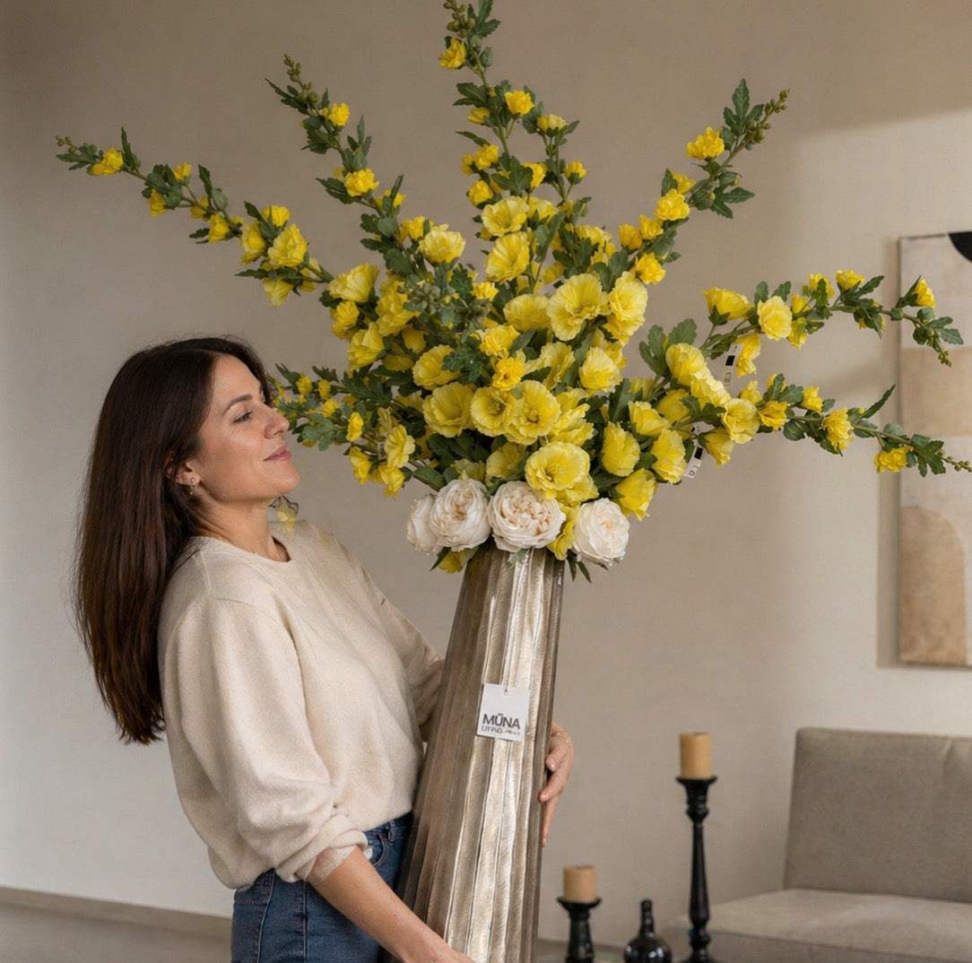 Florero plateado MAURICE