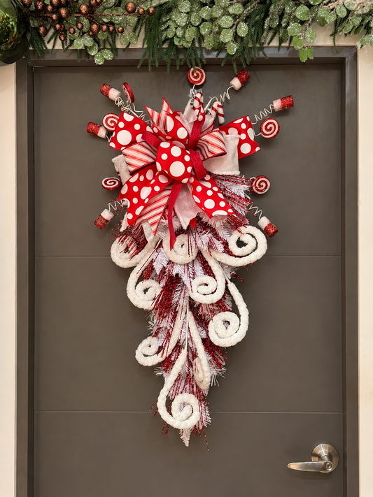 Gota decorada blanca y rojo