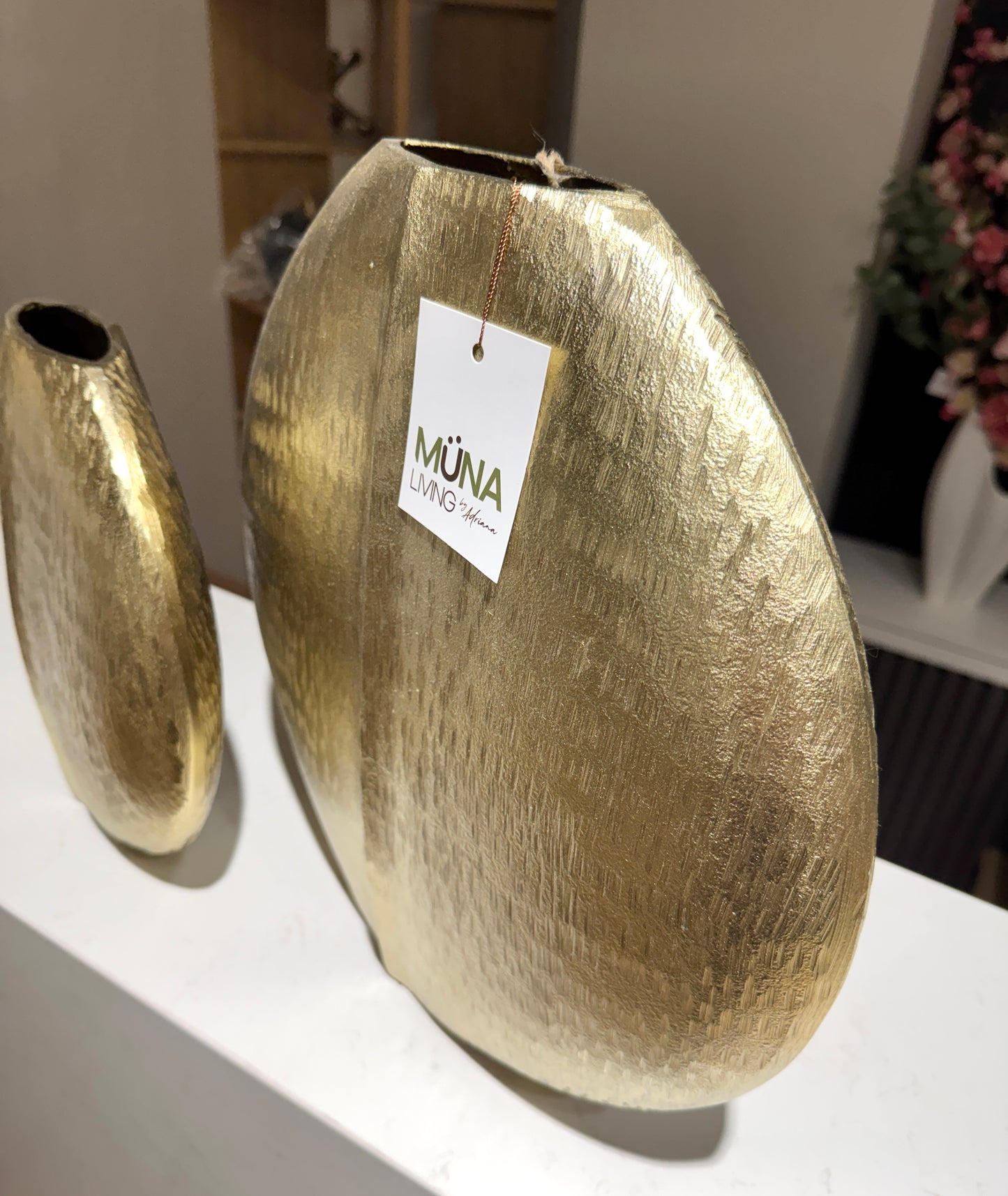 Floreros dorados de metal VR