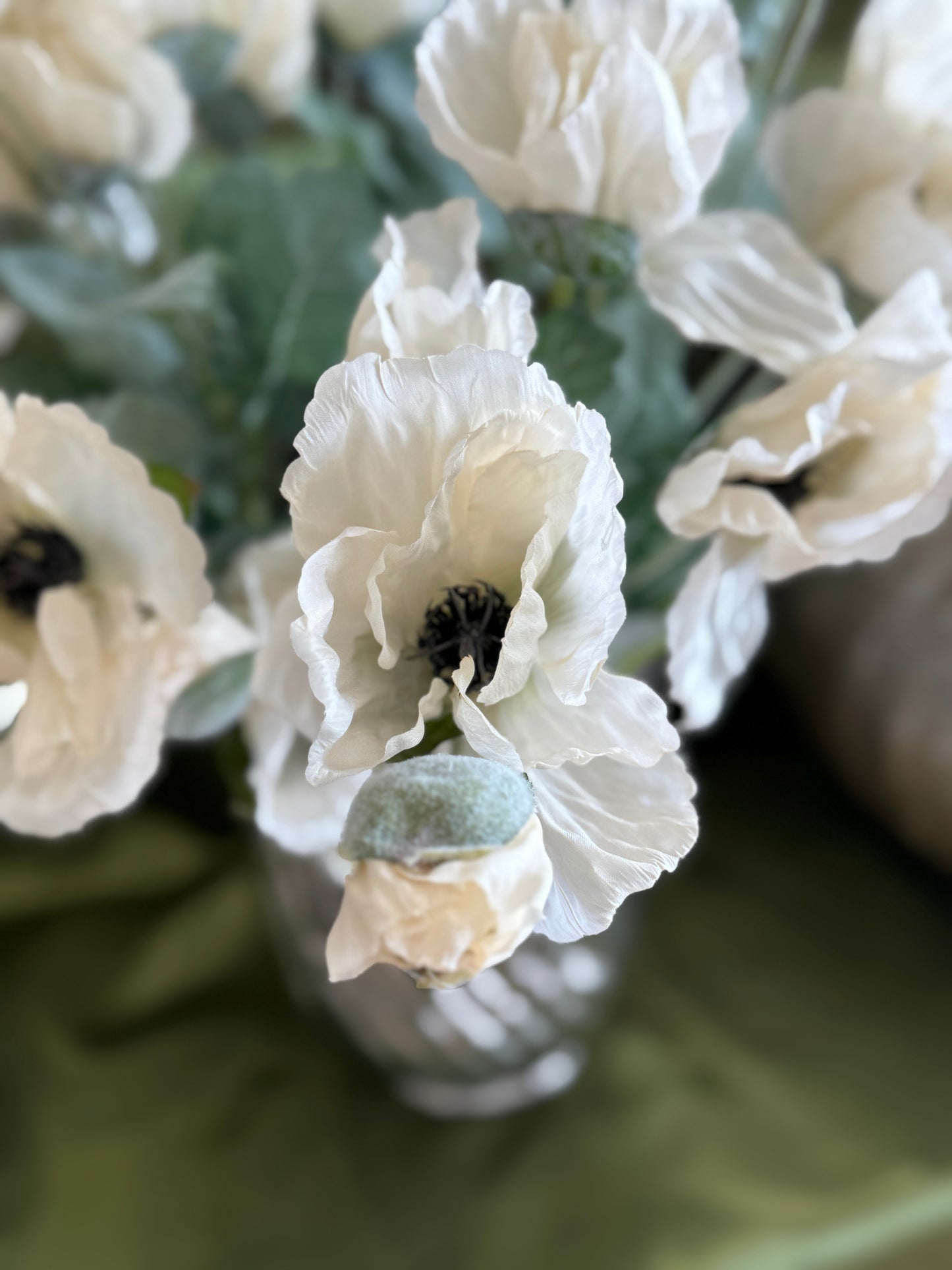 Flor AMAPOLA blanca