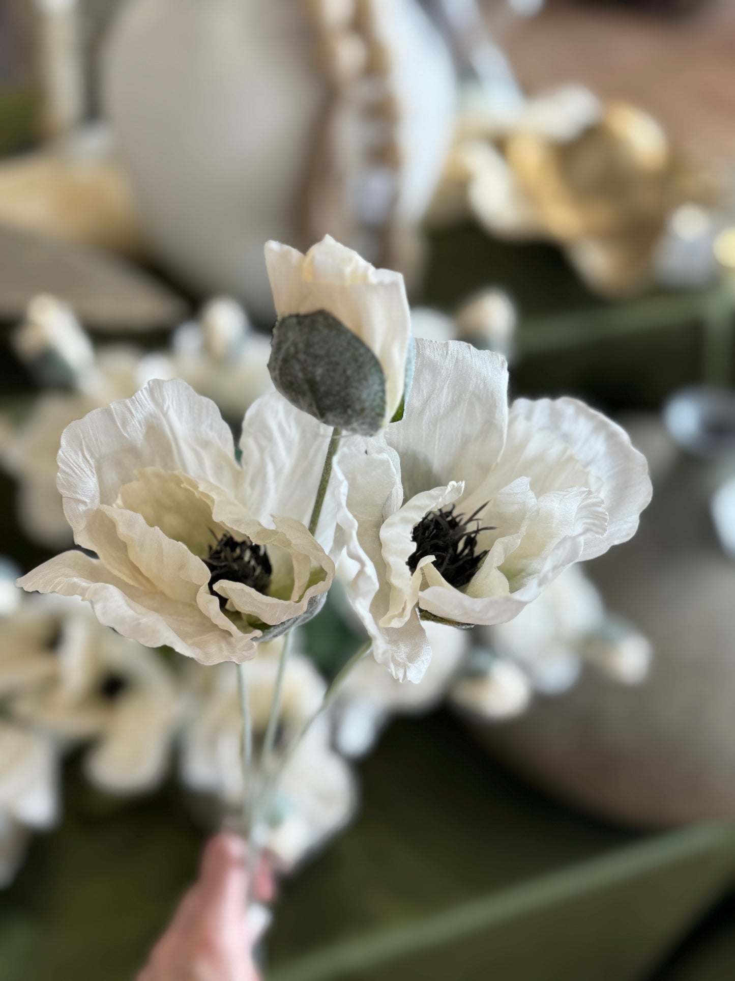 Flor AMAPOLA blanca