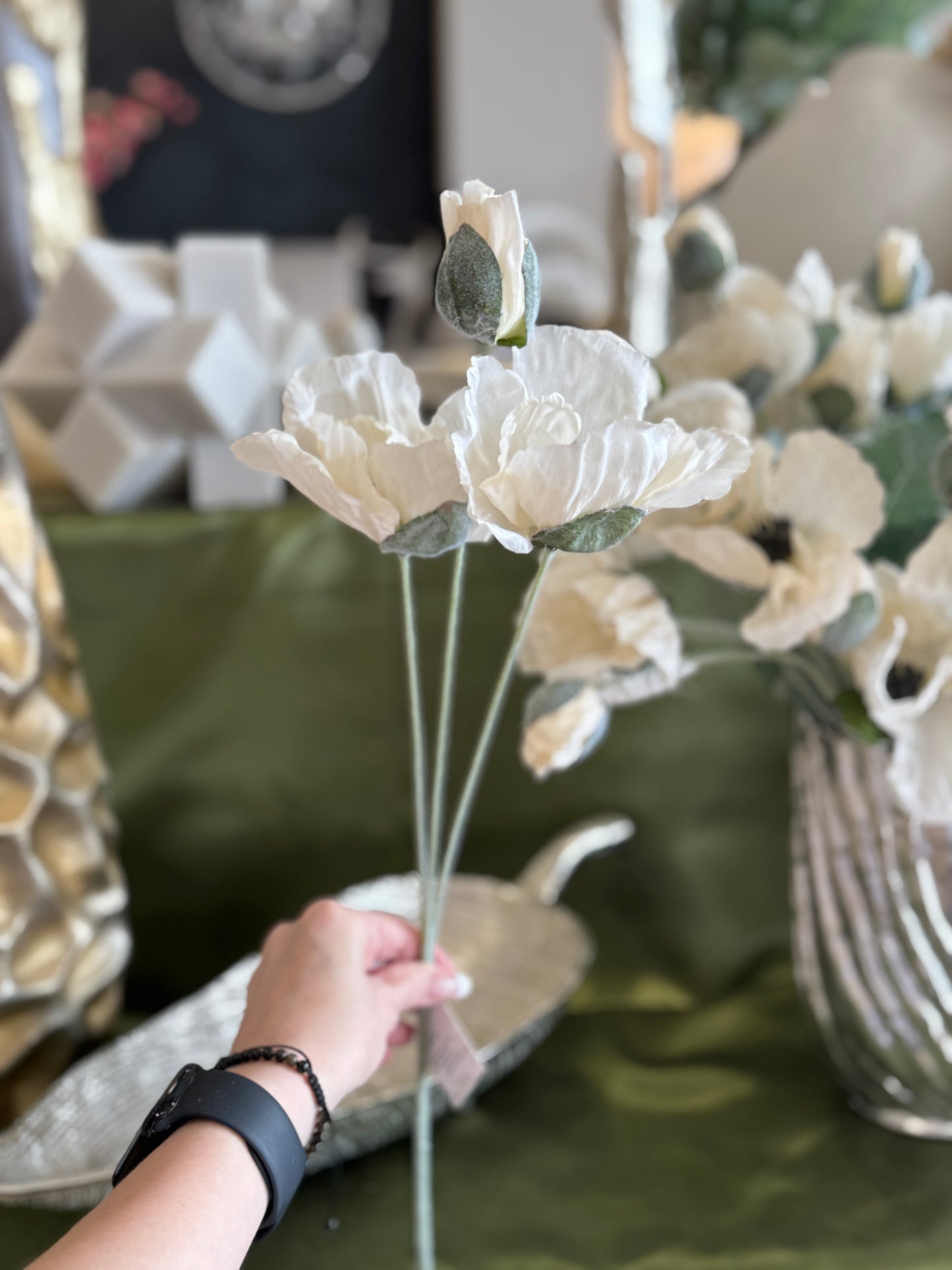 Flor AMAPOLA blanca