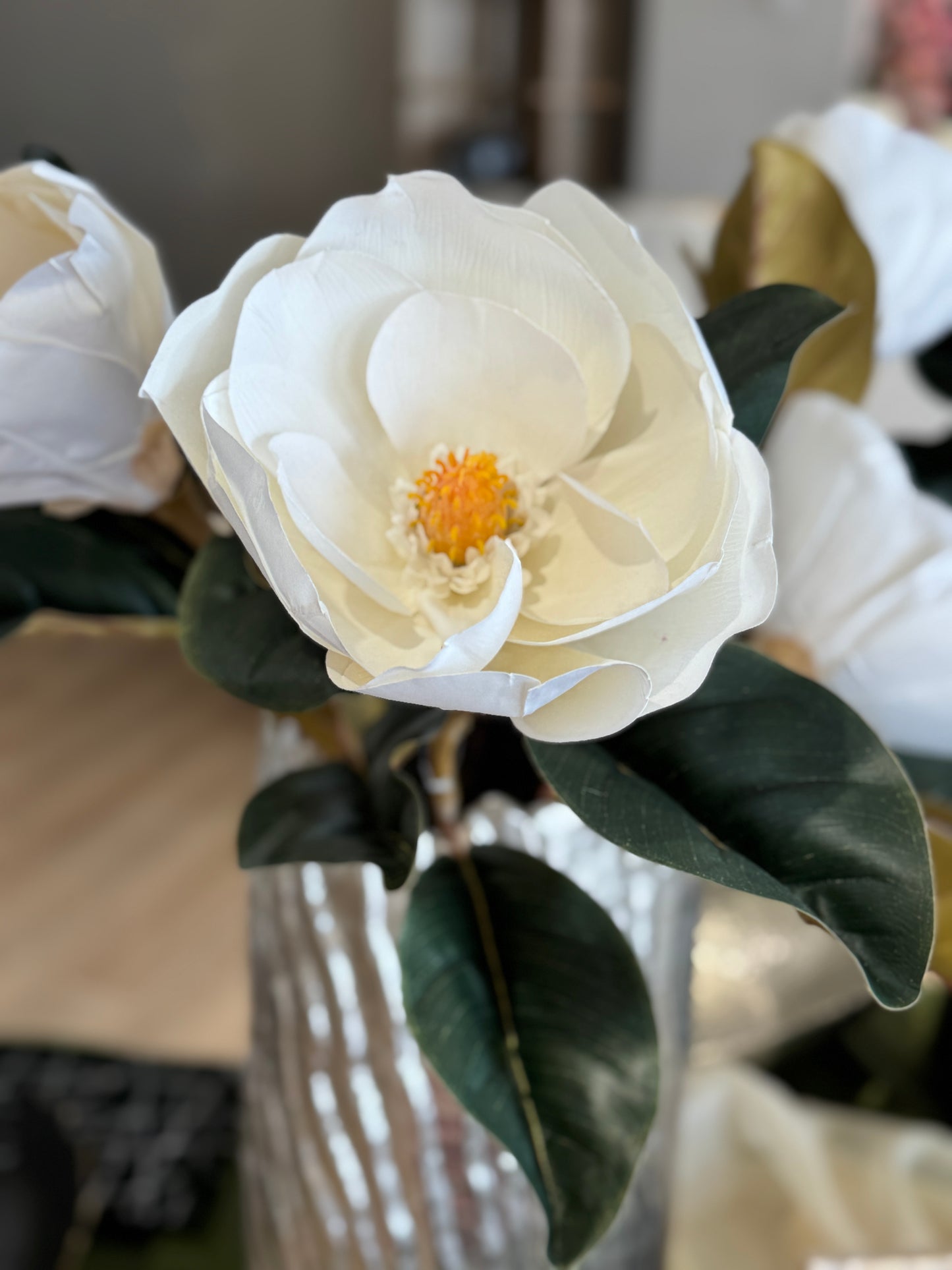 Flor MAGNOLIA blanca Real Touch VR