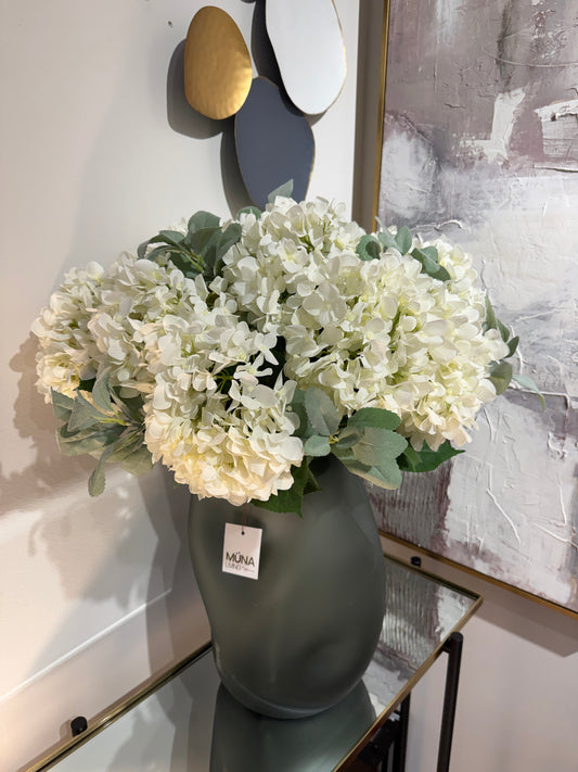Flor HORTENSIA blancas chica