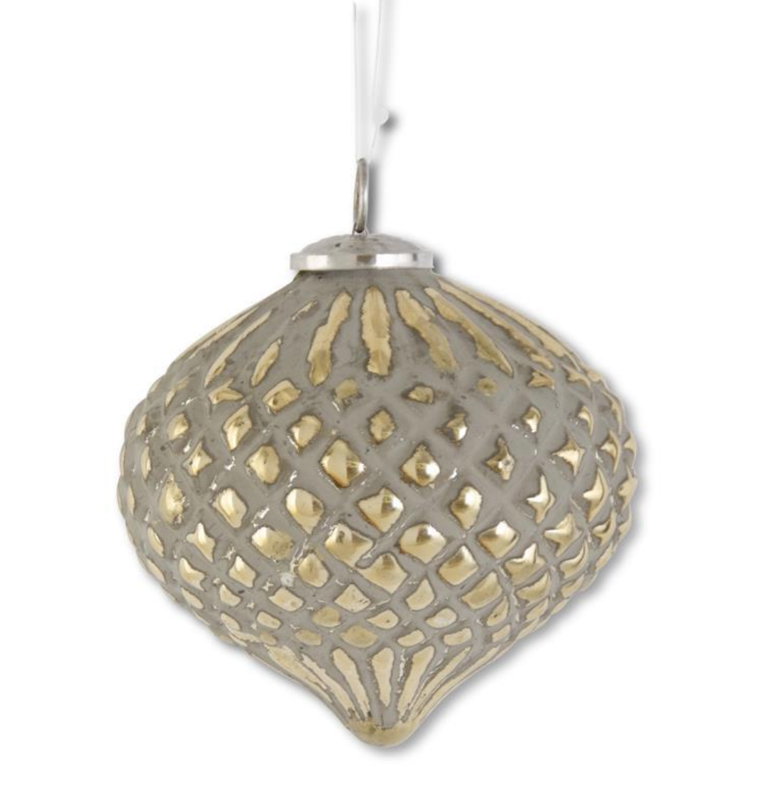 Esfera doradas de vidrio VR / Gold Glass ornament VR