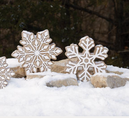 Copo de madera de mesa / Wood snowflake table top