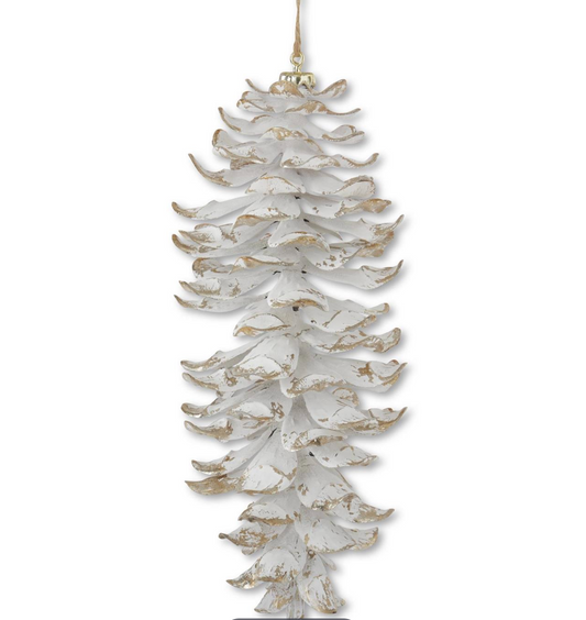 Piña blanca / White pinecone ornament