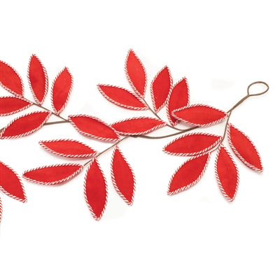 Guirnalda hojas caramelo 1.22m / 48" Peppermint leaf garland