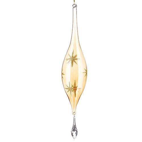 Gota Colgante de vidrio 40cm / 16" Gold Drop Glass ornament