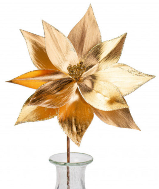 Nochebuena dorada 25cm / 10” Gold Poinsettia