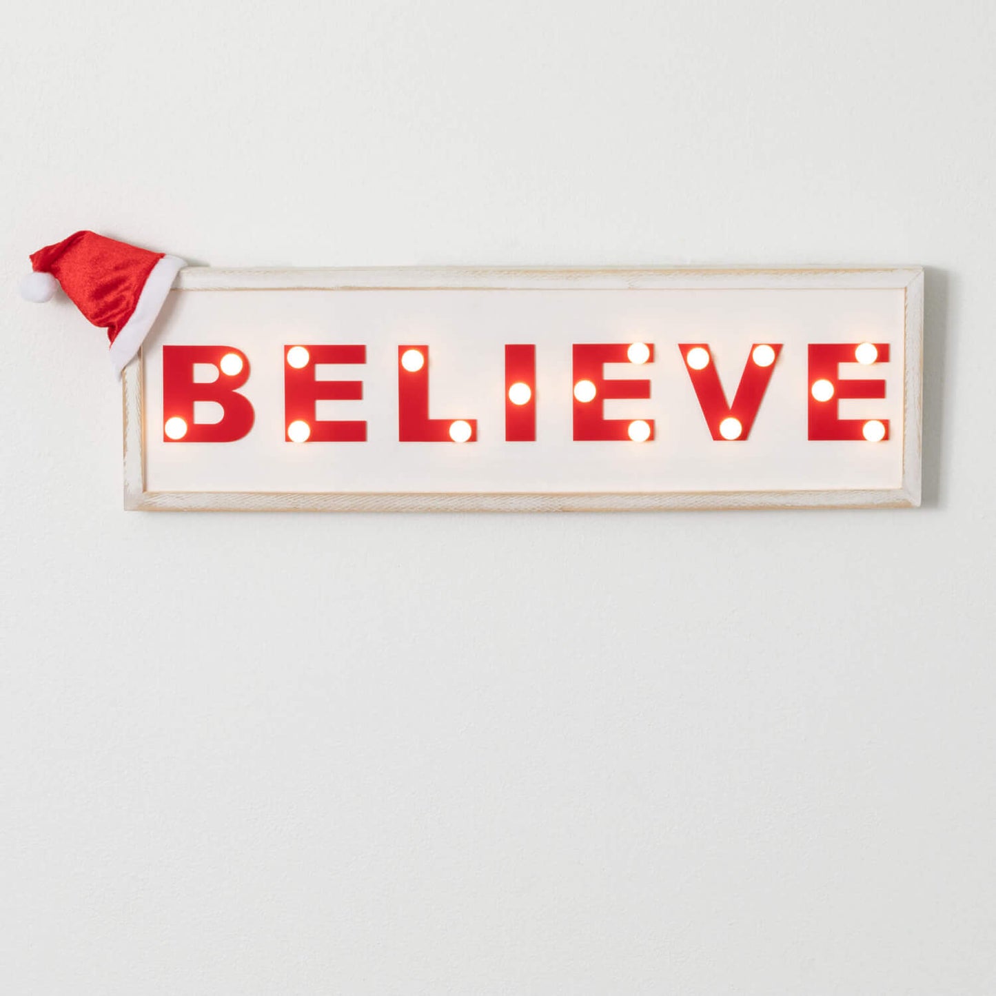 Letrero Believe con luz / Believe sign with light