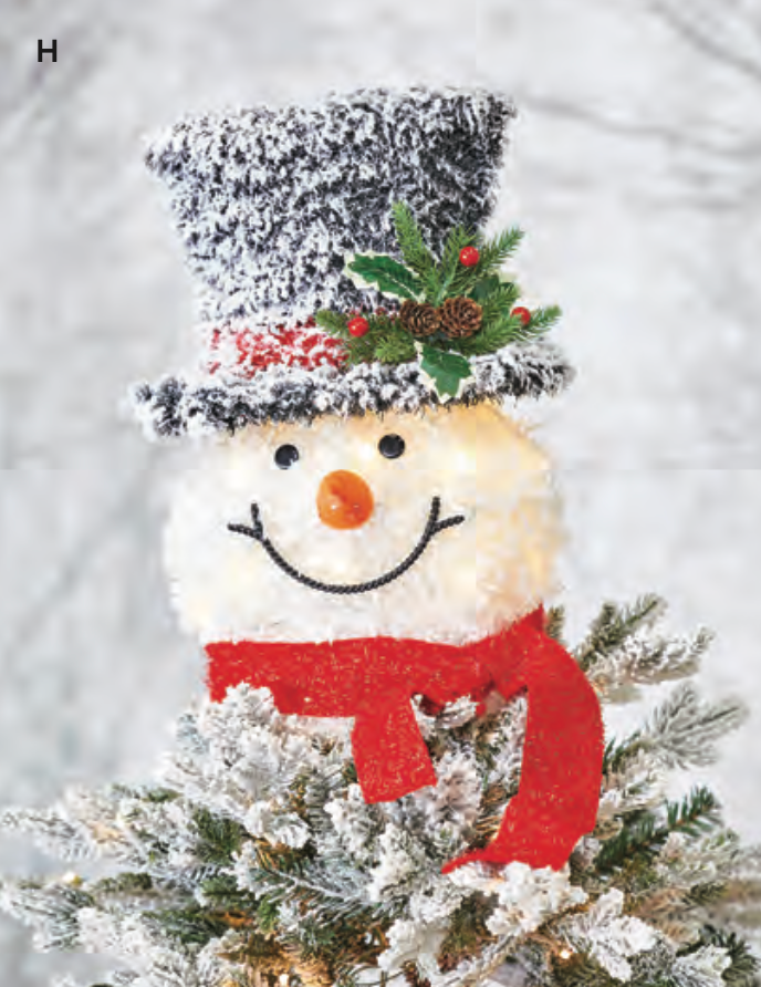 Frosty adorno de punta de pino on luz 48cm / 18.75" Frosty lighted tree topper